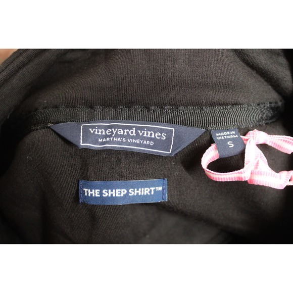 Vineyard Vines S Black DreamCloth Shep Shirt 1/4 Zip Relaxed Pullover Top - Picture 8 of 10